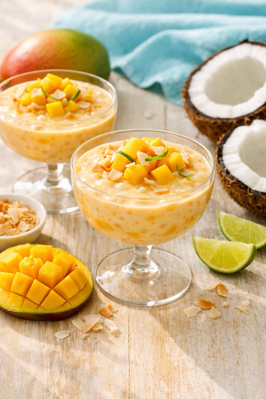 Mango Coconut Tapioca Pudding - vegan AIP recipe