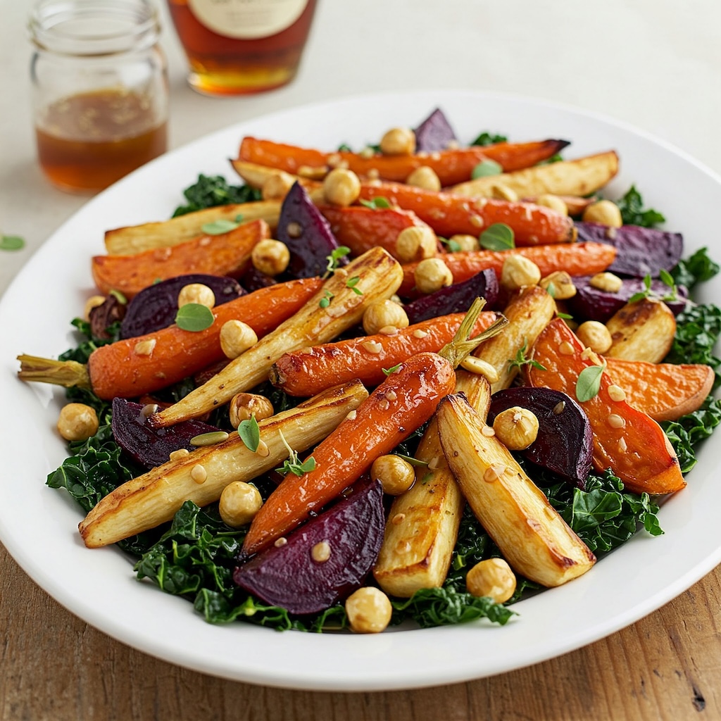 Maple Glazed Root Vegetable Salad