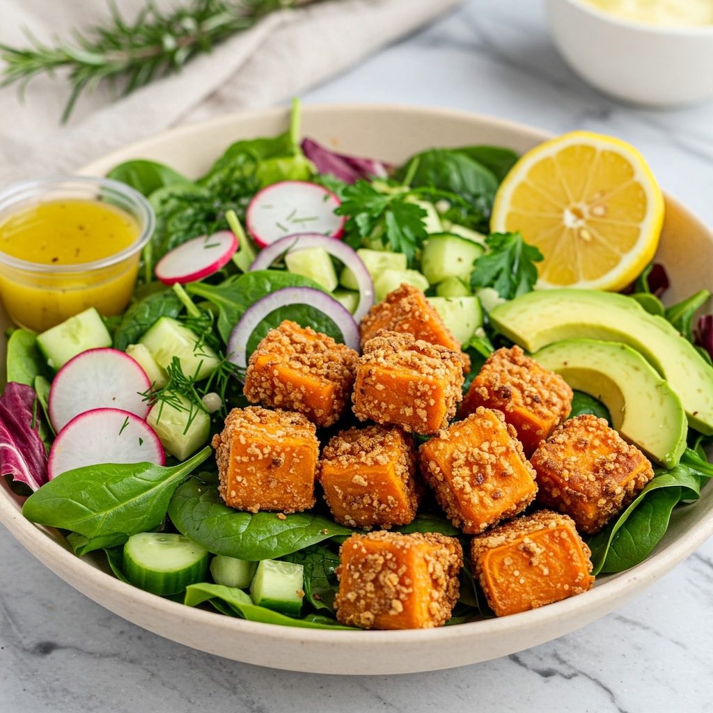 Tigernut-Crusted Salad Bowl